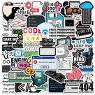 Adesivos, programadores, vinil impermeável, anime, 50 unidades/lote Adesivos, programadores, vinil impermeável, anime, 50 unidades/lote