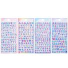 Adesivos Puffy Shine Rainbow English Letter 3D para crianças x4