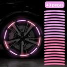 Adesivos Refletivos Coloridos E Luminosos Para Rodas De Carro 40pcs Rosa 20pcs Roxo 20pcs Decalques