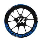 Adesivos Refletivos De 17 Polegadas Para Aro De Roda De Moto ZONTES 703RR - Conjunto De Decalques De
