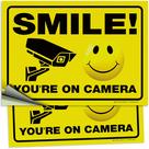 Adesivos refletivos iSyFix Smile You're on Camera 14x10 cm, pacote com 2