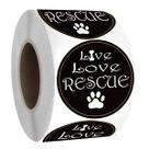 Adesivos Remarkable Live Love Rescue Animal Adoption 5 cm 300 unidades
