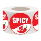 Adesivos Remarkable Spicy 1,5 cm Grocery Store Food Warning 500 unidades Adesivos Remarkable Spicy 1,5 cm Grocery Store Food Warning 500 unidades