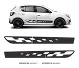 Adesivos Renault Kit Faixa Lateral Sandero Sport Grafite Adesivos Renault Kit Faixa Lateral Sandero Sport Grafite
