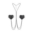Adesivos Reutilizáveis De Silicone Decorativos Com Strass Para Seios Femininos, Colar Choker E