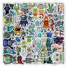 Adesivos Robots, vinil impermeável, anime, 60 unidades/lote