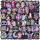 Adesivos roxos Skeletons Moons Bears Waterproof (56 unidades) Adesivos roxos Skeletons Moons Bears Waterproof (56 unidades)