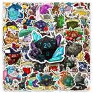 Adesivos RPG D20 Dice Decalques de vinil estéticos impermeáveis x50 Adesivos RPG D20 Dice Decalques de vinil estéticos impermeáveis x50