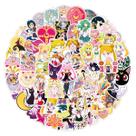 Adesivos Sailors Moons Anime 100 peças de PVC impermeável 5-7 cm
