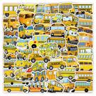Adesivos Schools Bus, vinil impermeável, anime, 50 unidades/lote Adesivos Schools Bus, vinil impermeável, anime, 50 unidades/lote