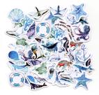 Adesivos Scrapbook Decorativos Planner 46 Peças Ocean World