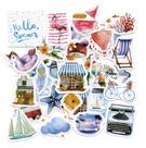 Adesivos Scrapbook Decorativos Planner 46 Peças Summer Days Adesivos Scrapbook Decorativos Planner 46 Peças Summer Days