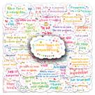 Adesivos Self Love Motivational Vinil Decalques 50 unidades Adesivos Self Love Motivational Vinil Decalques 50 unidades