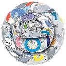 Adesivos Shark Cartoon Ocean Animal à prova d'água 100 unidades Adesivos Shark Cartoon Ocean Animal à prova d'água 100 unidades