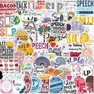 Adesivos SLP Speech Language Pathology Decalques em vinil x56 Adesivos SLP Speech Language Pathology Decalques em vinil x56