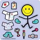 Adesivos SmileMakers Make-Your-Own Medical Smiley x100