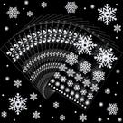 Adesivos Snowflake Outus Glitter Winter Frozen 39 unidades