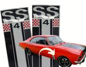 Adesivos SS4 Opala SS 4cil / Par Adesivos Para-Lamas / Padrão Opala Ss4 1975 Tigrado