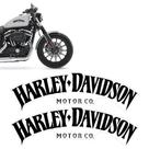Adesivos Tanque Moto Harley Davidson Motor Co Emblema Preto
