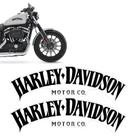 Adesivos Tanque Moto Harley Davidson Motor Co Emblema Preto