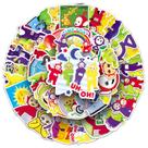 Adesivos Teletubbies, vinil impermeável, anime, 50 unidades/lote