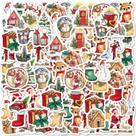 Adesivos Temáticos De Natal Com 46 Peças: Alce, Papai Noel E Meias Para Laptop, Capa De Celular,