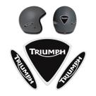 Adesivos Triumph Escudo Tanque Capacete Baú Preto Genérico