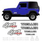 Adesivos Troller 2001/04 4x4 Power Refletivo Resinado Prata