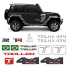 Adesivos Troller T4 2015/2019 4x4 Diesel Trilha Dakar Prata