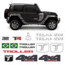 Adesivos Troller T4 2015 A 2021 4x4 3.2 Trilha Dakar Prata
