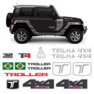 Adesivos Troller T4 2015 A 2021 4x4 3.2 Trilha Dakar Prata