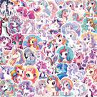 Adesivos Unicorn Coloridos Decalques de vinil de desenho animado para crianças x50 Adesivos Unicorn Coloridos Decalques de vinil de desenho animado para crianças x50