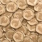 Adesivos UNIQOOO Wax Seal, 100 peças de eucalipto, 30 mm de ouro