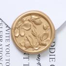 Adesivos UNIQOOO Wax Seal 3D Magnolia Light Gold 50 unidades