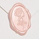 Adesivos UNIQOOO Wax Seal, ovais, 50 unidades, rosa pérola