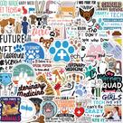 Adesivos veterinários à prova d'água, decalques de grafite, 50 unidades Adesivos veterinários à prova d'água, decalques de grafite, 50 unidades