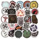 Adesivos Vikings Totems, vinil impermeável, anime, 50 unidades