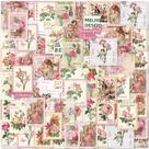 Adesivos Vintage De Grafite 46 Peças: Decoração De Rosa, Fada E Pássaro Para Caderno, Copo, Mala,