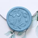 Adesivos Wax Seal UNIQOOO 3D Magnolia Wedding 50 unidades azuis