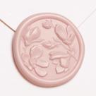 Adesivos Wax Seal UNIQOOO 3D Magnolia Wedding 50 unidades de rosa blush