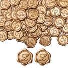 Adesivos Wax Seal Yoption Initial Alphabet L, pacote com 100 unidades douradas