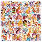 Adesivos Winxs Clubs, vinil impermeável, anime, 50 unidades/lote