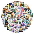 Adesivos World In A Bottle, vinil, grafite à prova d'água, 50 unidades