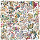 Adesivos World Map Cultural Icon 50 unidades de vinil impermeável