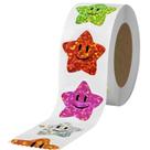 Adesivos XITDW 700 un. Estrela Sorridente 2,54 cm Rolo Metalizado Adesivos XITDW 700 un. Estrela Sorridente 2,54 cm Rolo Metalizado
