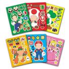 Adesivos XSIUOTIS Mario Make-a-Face 36 unidades para crianças com 6 designs Adesivos XSIUOTIS Mario Make-a-Face 36 unidades para crianças com 6 designs
