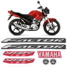 Adesivos Yamaha Ybr 125 Factor 2009 Moto Vermelha + Emblemas