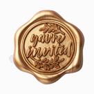 Adesivos Yoption Wax Seal, pacote com 50, dourados, 3 cm, impermeáveis