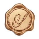 Adesivos Yoption Wax Seal Y Initial, pacote com 50, 3 cm, ouro antigo