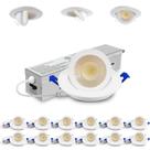 Adetu Luminária LED embutida com gimbal 2" 5 CCT, 5 W, kit com 12 unidades